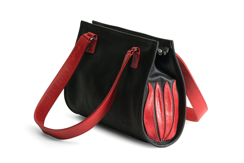 Black and Red Tulip - Linda Van der Poel