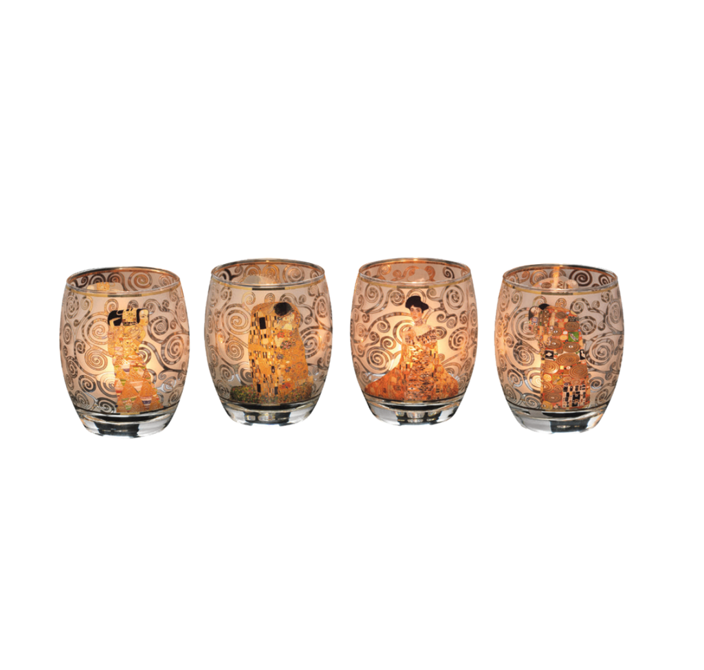 4 verres à bougie chauffe-plat - Gustav Klimt
