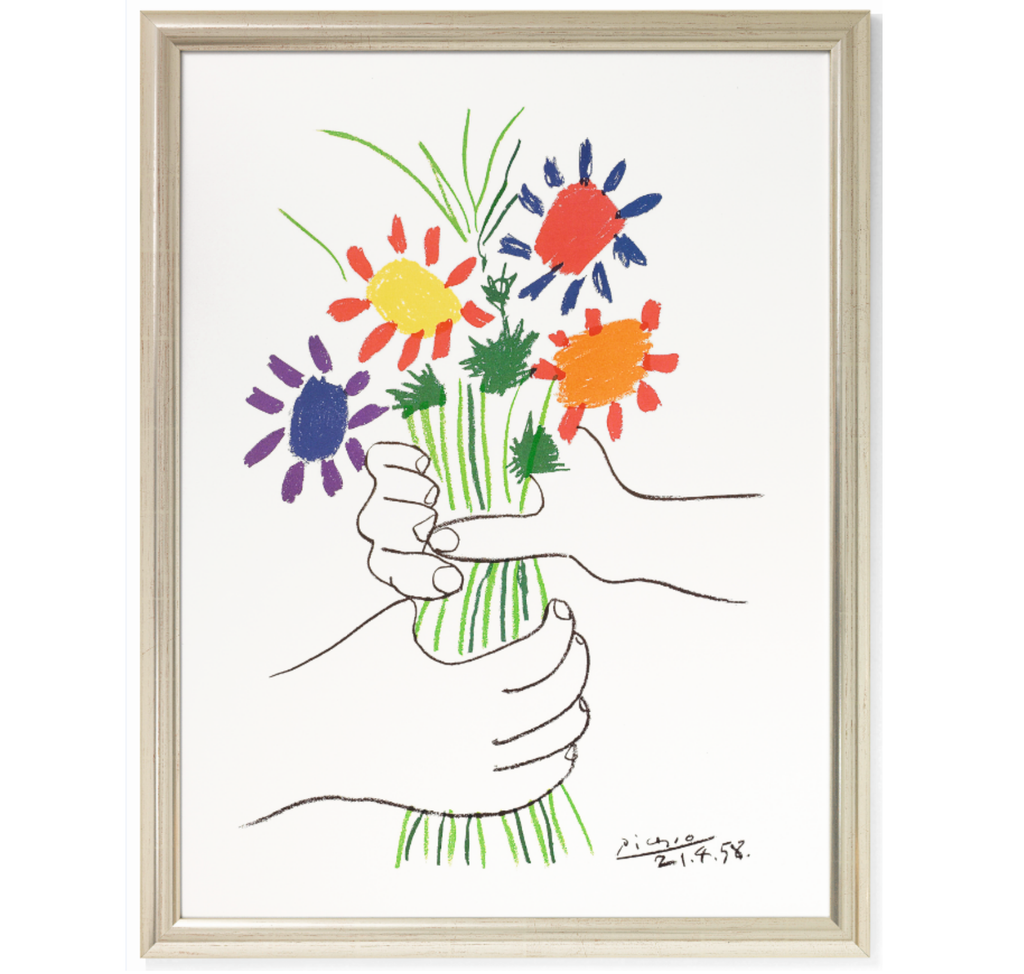 Pablo Picasso - Hände mit Blumenstrauss